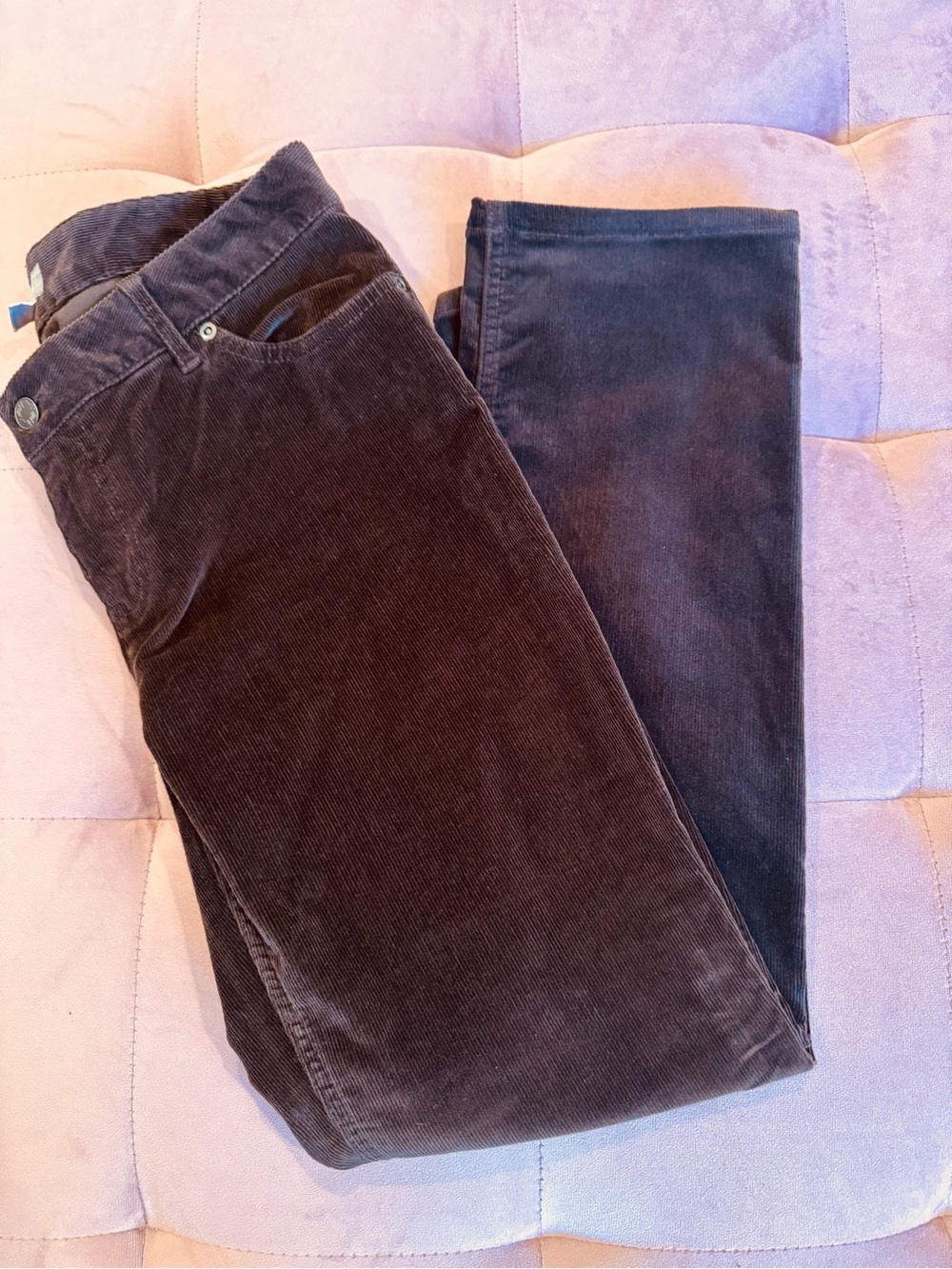 J. Jill Straight-Leg Corduroy Pants in Chocolate Brown